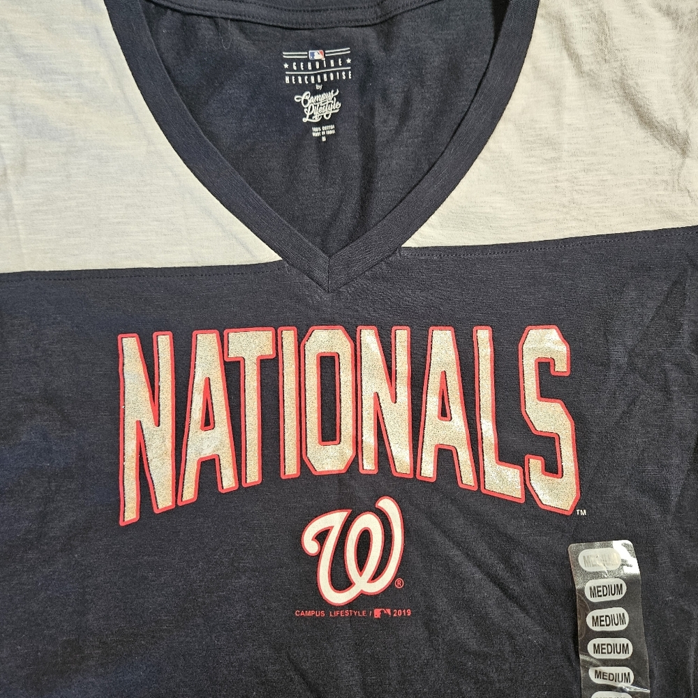 Washington Nationals Campus Lifestyle‎ Tee Womens Medium NWT